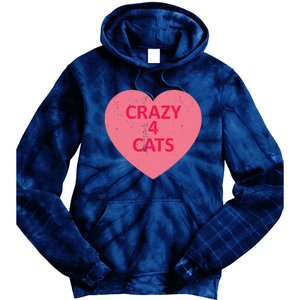 Cat Candy I Love Heart ValentineS Day Tie Dye Hoodie