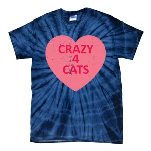 Cat Candy I Love Heart ValentineS Day Tie-Dye T-Shirt