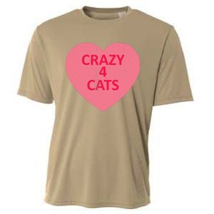 Cat Candy I Love Heart ValentineS Day Cooling Performance Crew T-Shirt