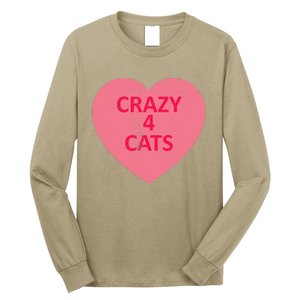 Cat Candy I Love Heart ValentineS Day Long Sleeve Shirt