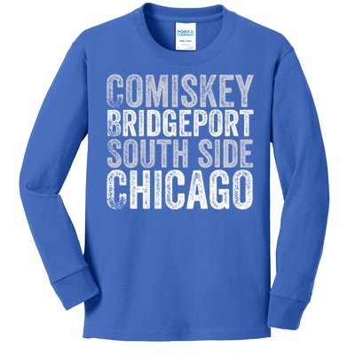 Classic Chicago Illinois Baseball Fan Comiskey Retro Vintage Funny Gift Kids Long Sleeve Shirt