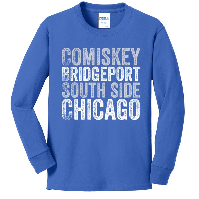 Classic Chicago Illinois Baseball Fan Comiskey Retro Vintage Funny Gift Kids Long Sleeve Shirt