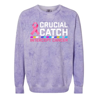 Crucial Catch Intercept Cancer Pullover Colorblast Crewneck Sweatshirt