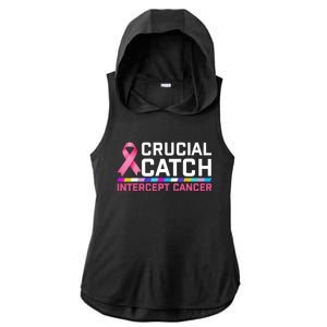 Crucial Catch Intercept Cancer Pullover Ladies PosiCharge Tri-Blend Wicking Draft Hoodie Tank