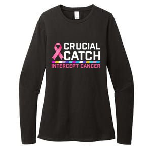 Crucial Catch Intercept Cancer Pullover Womens CVC Long Sleeve Shirt