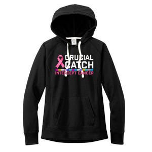 Crucial Catch Intercept Cancer Pullover Women's Fleece Hoodie