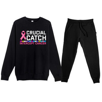 Crucial Catch Intercept Cancer Pullover Premium Crewneck Sweatsuit Set