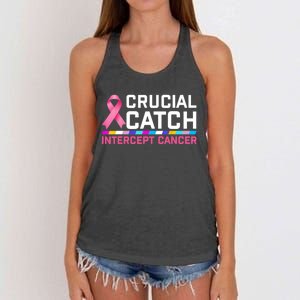 Crucial Catch Intercept Cancer Pullover Women's Knotted Racerback Tank