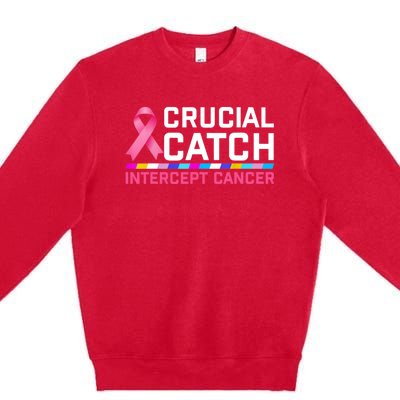 Crucial Catch Intercept Cancer Pullover Premium Crewneck Sweatshirt