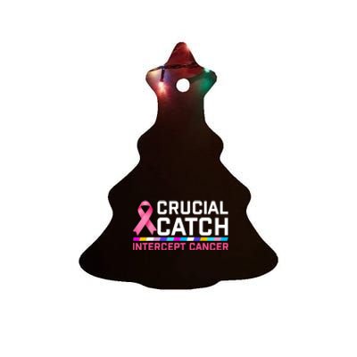 Crucial Catch Intercept Cancer Pullover Ceramic Tree Ornament