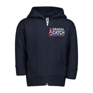 Crucial Catch Intercept Cancer Pullover Toddler Zip Fleece Hoodie