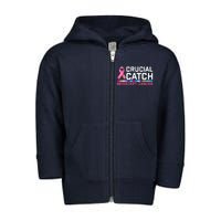 Crucial Catch Intercept Cancer Pullover Toddler Zip Fleece Hoodie