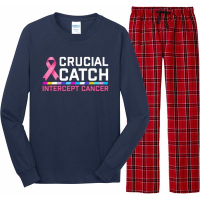 Crucial Catch Intercept Cancer Pullover Long Sleeve Pajama Set