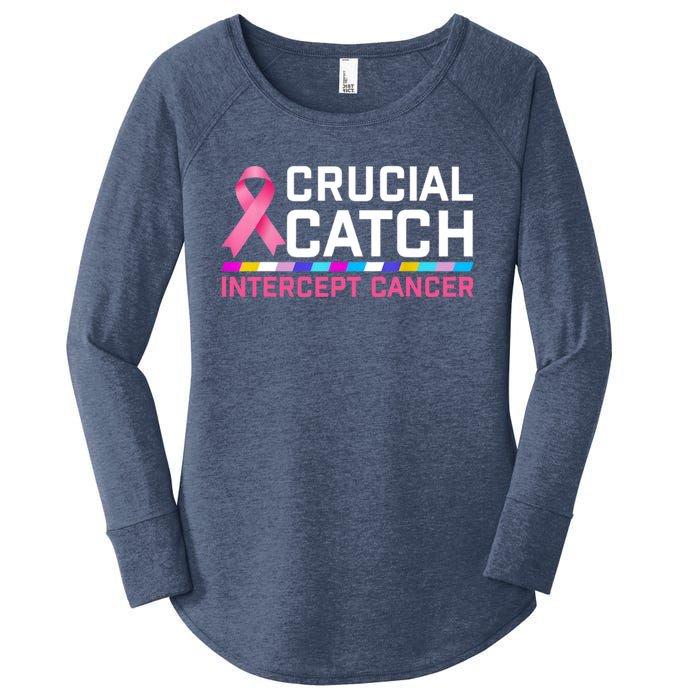 Crucial Catch Intercept Cancer Pullover Women's Perfect Tri Tunic Long Sleeve Shirt