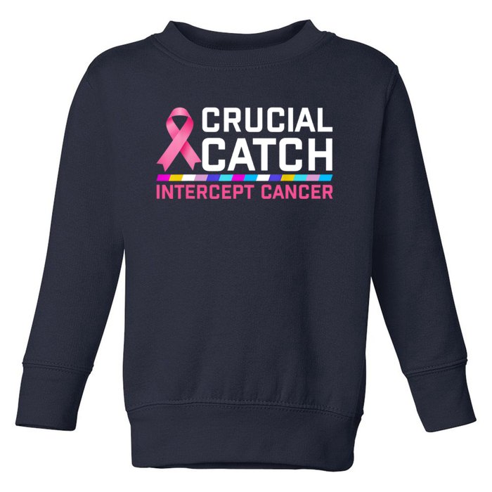 Crucial Catch Intercept Cancer Pullover Toddler Sweatshirt