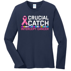 Crucial Catch Intercept Cancer Pullover Ladies Long Sleeve Shirt