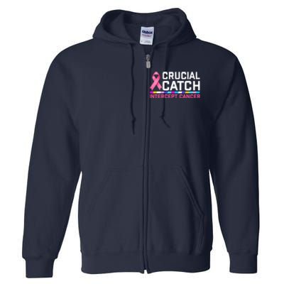 Crucial Catch Intercept Cancer Pullover Full Zip Hoodie