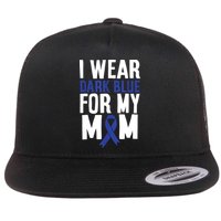 Colon Cancer I Wear For Mom Colon Cancer Support Flatbill Hat