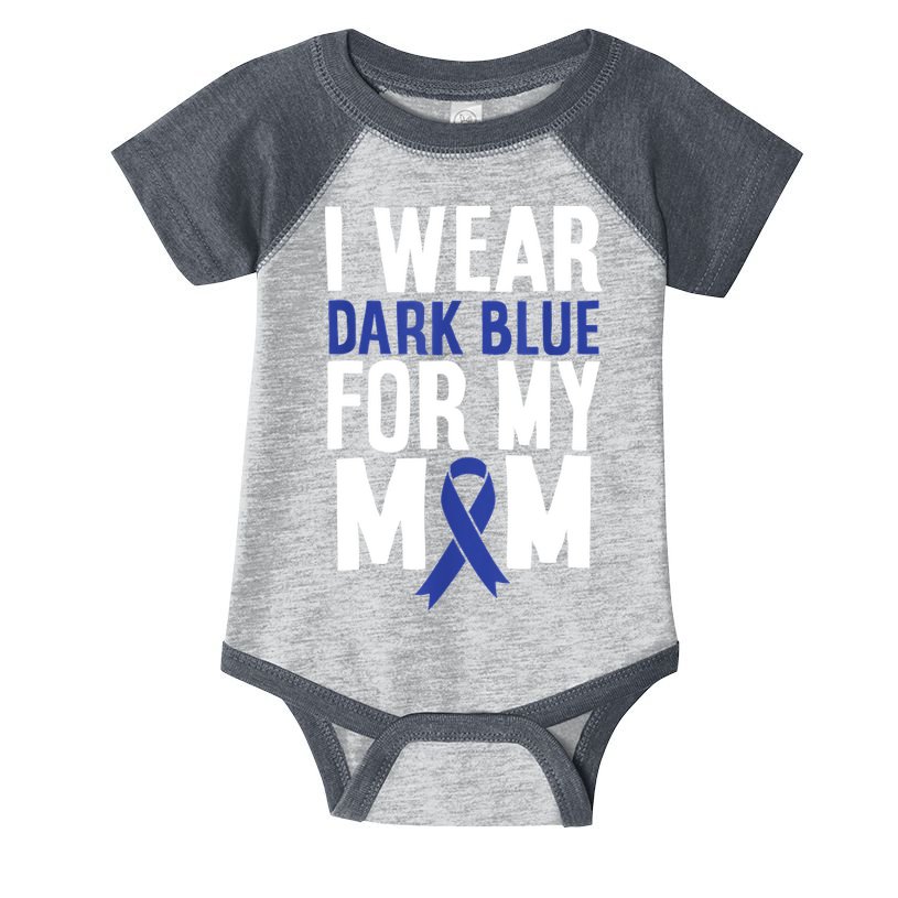 Colon Cancer I Wear For Mom Colon Cancer Support Infant Baby Jersey Bodysuit