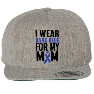Colon Cancer I Wear For Mom Colon Cancer Support Wool Snapback Cap
