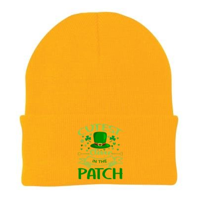 Cutest Clover In The Patch Funny St Patricks Day Gift Knit Cap Winter Beanie