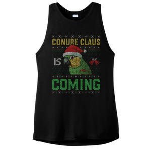 Conure Claus is Coming Ugly Sweater Xmas Ugly  Ladies PosiCharge Tri-Blend Wicking Tank