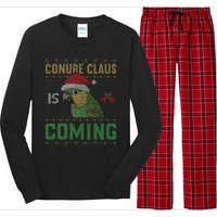 Conure Claus is Coming Ugly Sweater Xmas Ugly  Long Sleeve Pajama Set