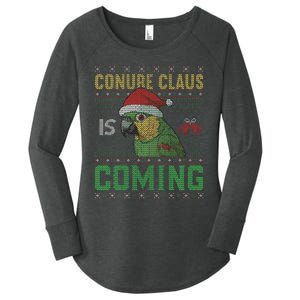 Conure Claus is Coming Ugly Sweater Xmas Ugly  Women's Perfect Tri Tunic Long Sleeve Shirt