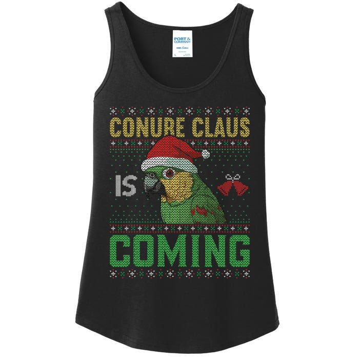 Conure Claus is Coming Ugly Sweater Xmas Ugly  Ladies Essential Tank