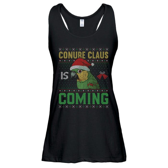 Conure Claus is Coming Ugly Sweater Xmas Ugly  Ladies Essential Flowy Tank