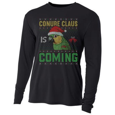 Conure Claus is Coming Ugly Sweater Xmas Ugly  Cooling Performance Long Sleeve Crew