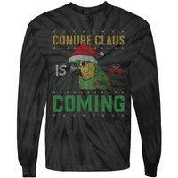 Conure Claus is Coming Ugly Sweater Xmas Ugly  Tie-Dye Long Sleeve Shirt