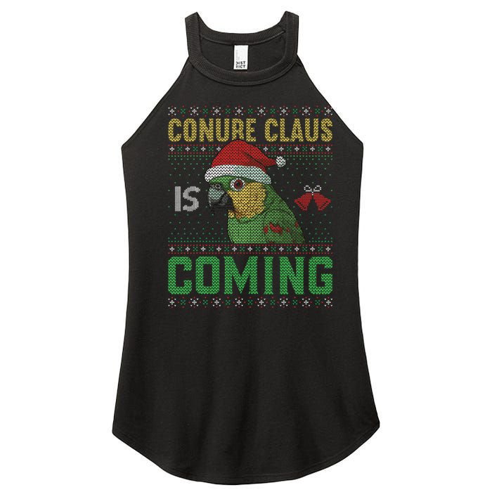 Conure Claus is Coming Ugly Sweater Xmas Ugly  Women's Perfect Tri Rocker Tank