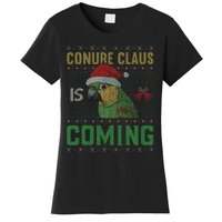 Conure Claus is Coming Ugly Sweater Xmas Ugly  Women's T-Shirt