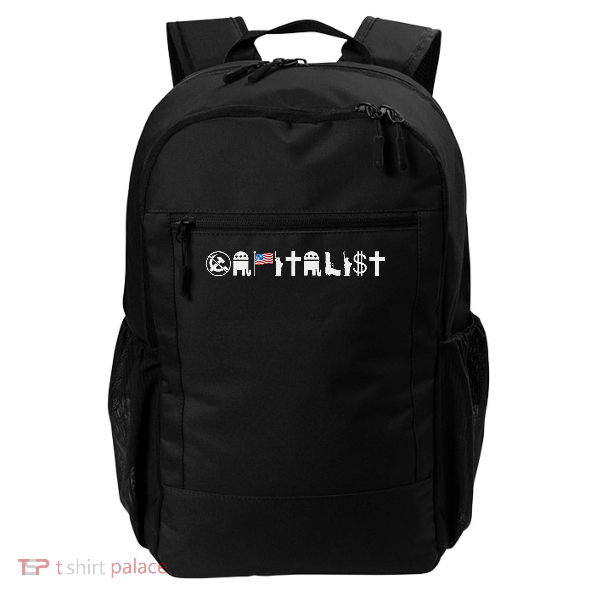 Capitalism Conservative Investor Economics Capitalist Daily Commute Backpack