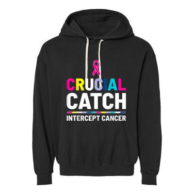 Crucial Catch Intercept Cancer Breast Cancer Awareness Garment-Dyed Fleece Hoodie