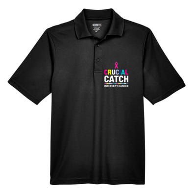 Crucial Catch Intercept Cancer Breast Cancer Awareness Men's Origin Performance Pique Polo