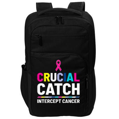 Crucial Catch Intercept Cancer Breast Cancer Awareness Impact Tech Backpack