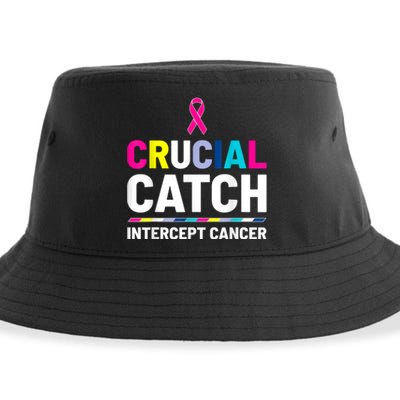 Crucial Catch Intercept Cancer Breast Cancer Awareness Sustainable Bucket Hat