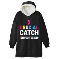 Crucial Catch Intercept Cancer Breast Cancer Awareness Hooded Wearable Blanket