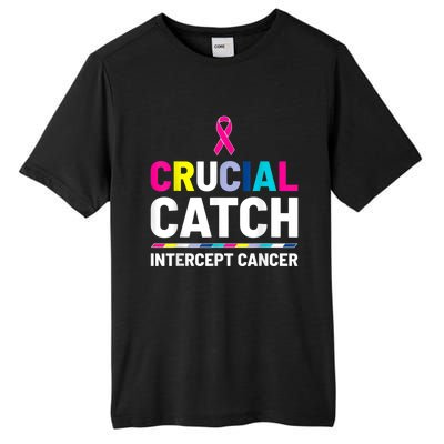 Crucial Catch Intercept Cancer Breast Cancer Awareness Tall Fusion ChromaSoft Performance T-Shirt