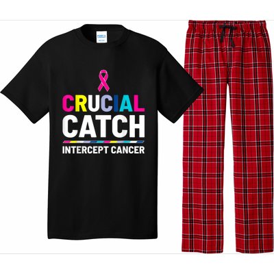 Crucial Catch Intercept Cancer Breast Cancer Awareness Pajama Set