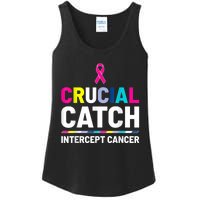 Crucial Catch Intercept Cancer Breast Cancer Awareness Ladies Essential Tank