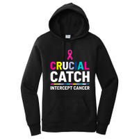 Crucial Catch Intercept Cancer Breast Cancer Awareness Women's Pullover Hoodie