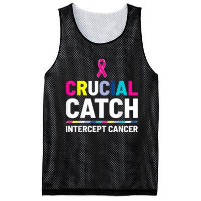 Crucial Catch Intercept Cancer Breast Cancer Awareness Mesh Reversible Basketball Jersey Tank