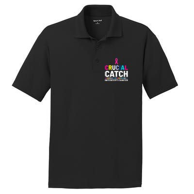 Crucial Catch Intercept Cancer Breast Cancer Awareness PosiCharge RacerMesh Polo