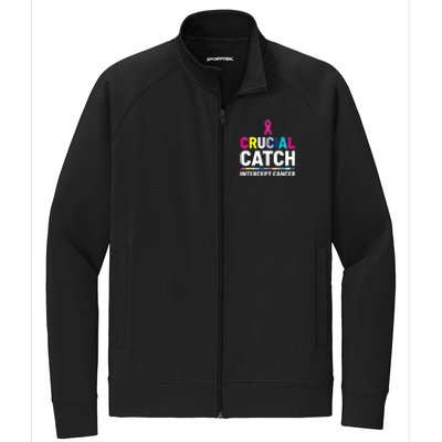 Crucial Catch Intercept Cancer Breast Cancer Awareness Stretch Full-Zip Cadet Jacket