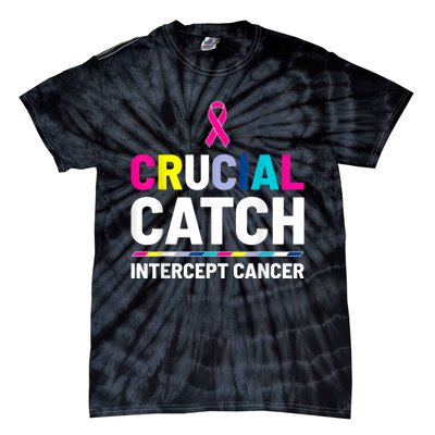 Crucial Catch Intercept Cancer Breast Cancer Awareness Tie-Dye T-Shirt