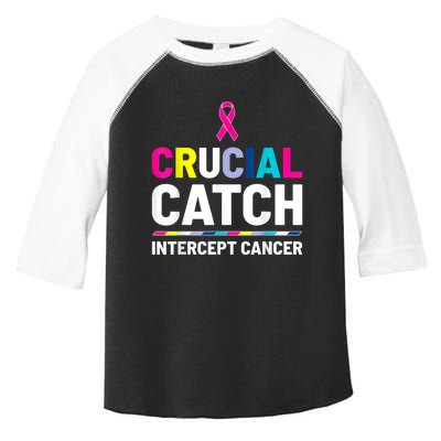 Crucial Catch Intercept Cancer Breast Cancer Awareness Toddler Fine Jersey T-Shirt