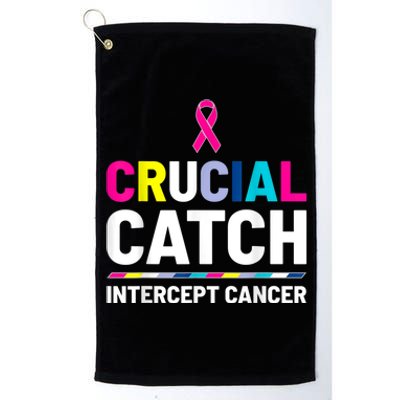 Crucial Catch Intercept Cancer Breast Cancer Awareness Platinum Collection Golf Towel